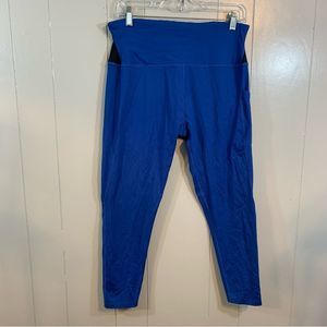 Tommie Copper Blue Compression High Rise Active Side Pockets Capri Leggings XL